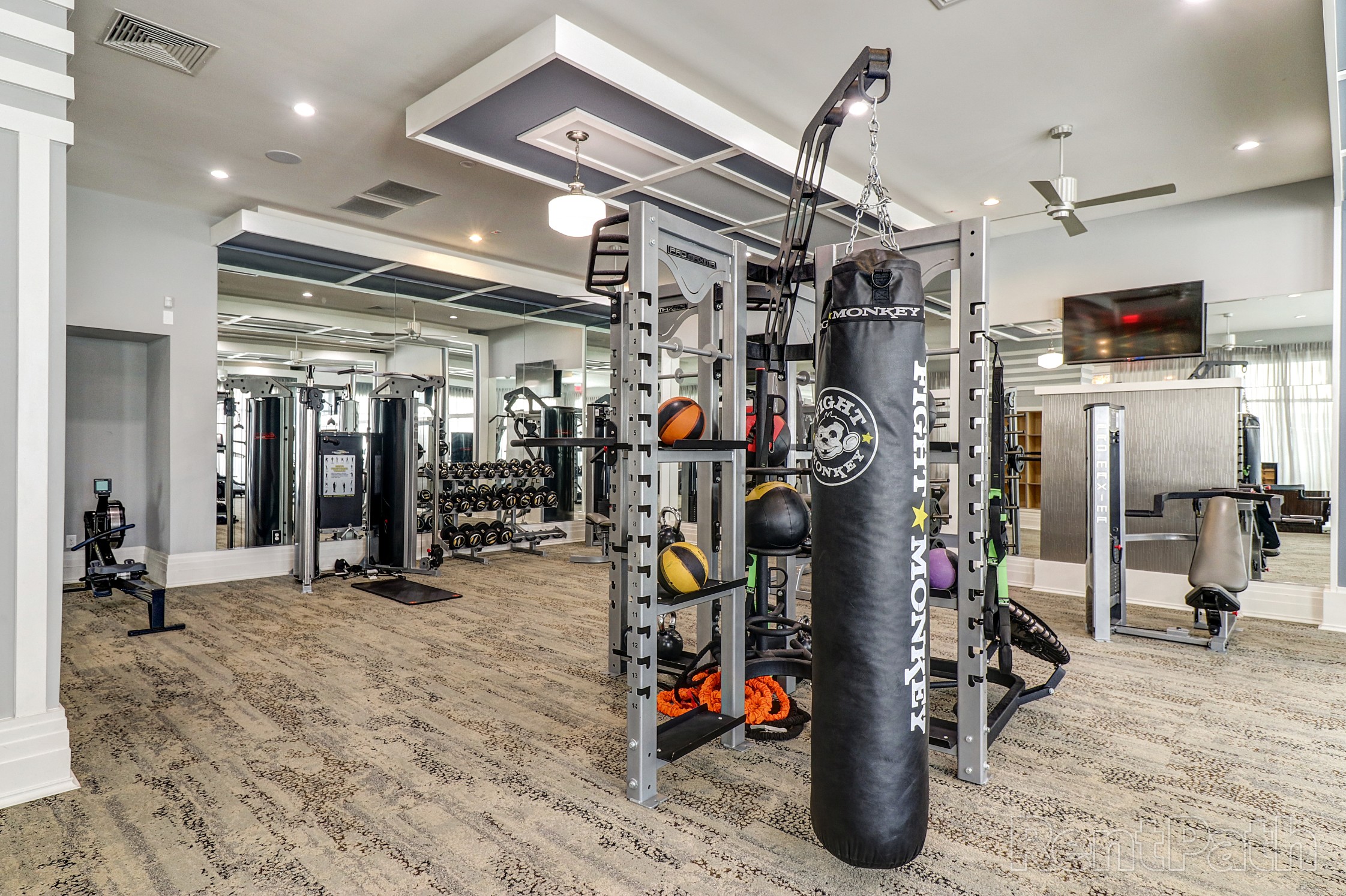 Fitness center with strength training equipment at Astoria at Celebration